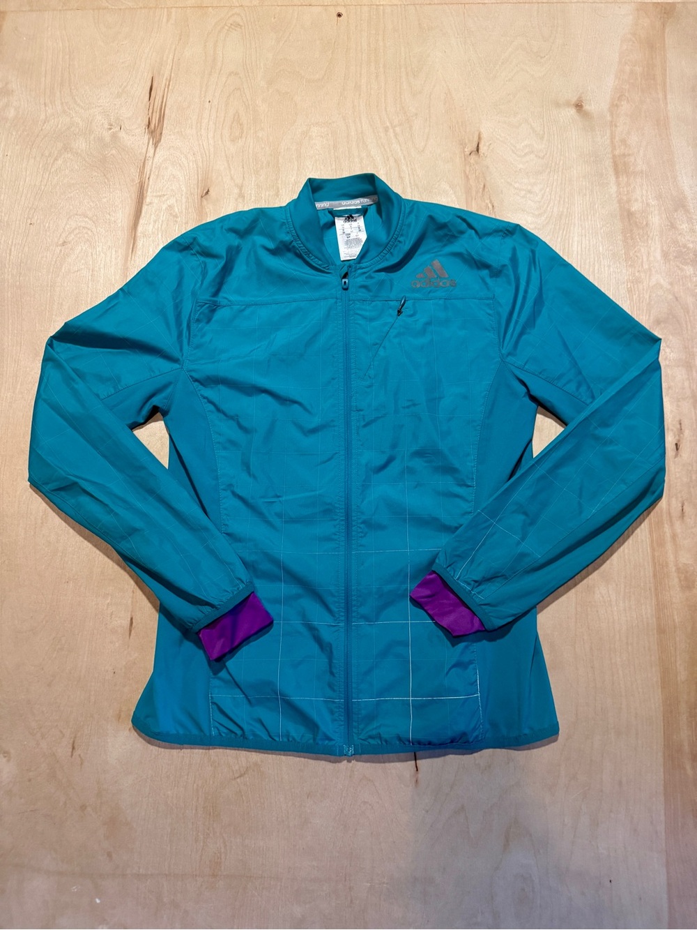 Adidas Women’s Teal Windbreaker and Lightweight Running Shell